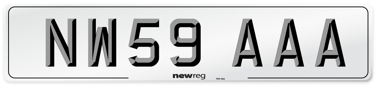 NW59 AAA Number Plate from New Reg